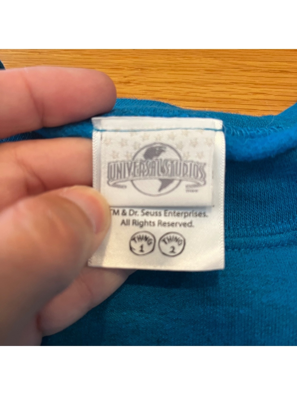 Universal Studios Dr. Seuss "Mother of All Things" Blue Sweatshirt - Picture 2 of 6